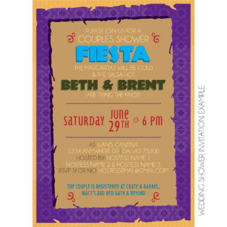 Fiesta Theme Wedding Shower Invitation