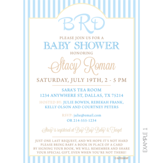 Monogram Baby Shower Invitation