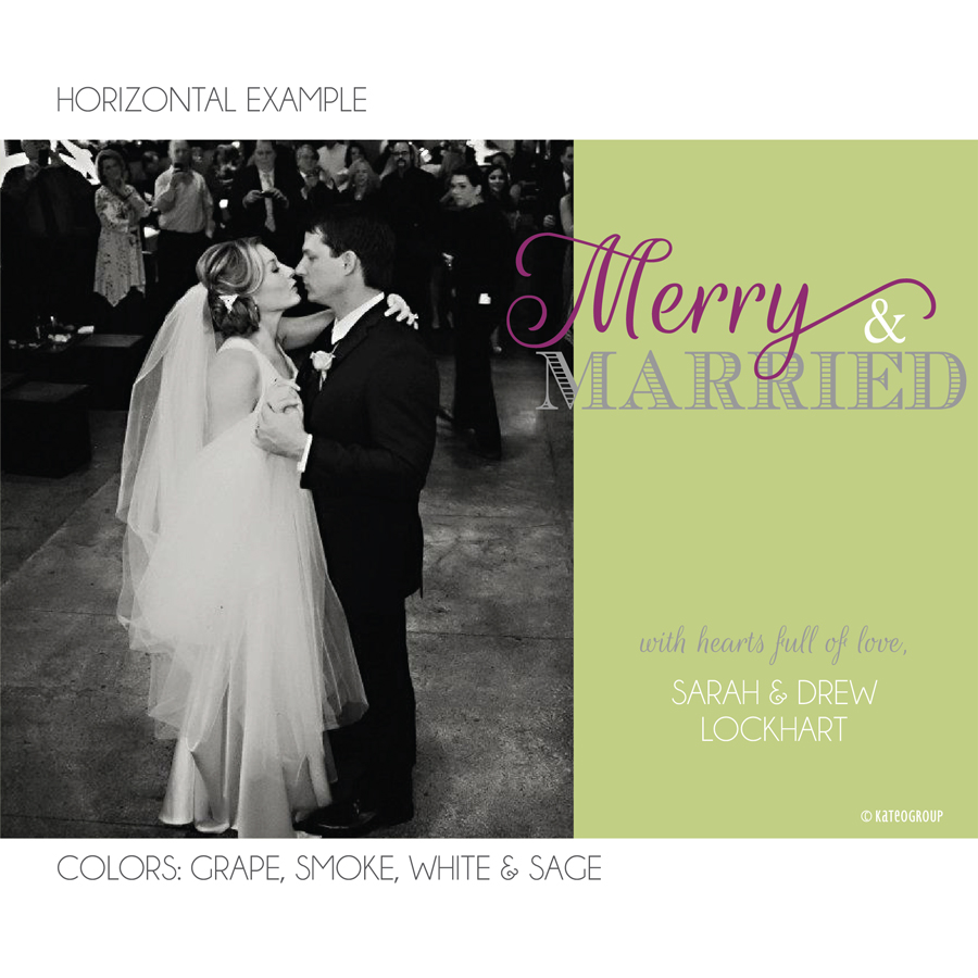 Merry and Married Holiday Photo Card | KateOGroup