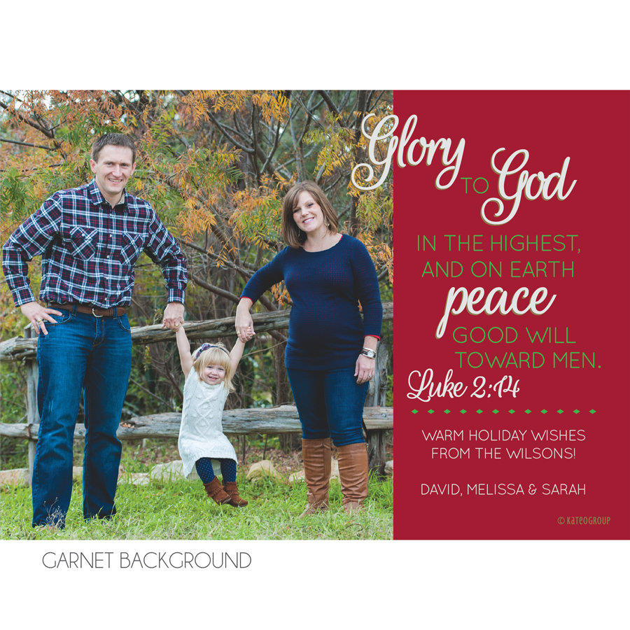 Glory to God Holiday Photo Card | KateOGroup