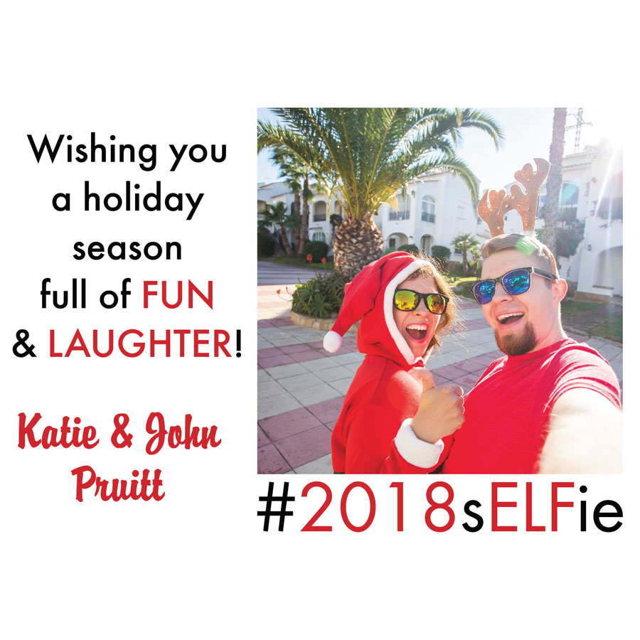 sELFie Holiday Photo Card by Emily Adams | KateOGroup