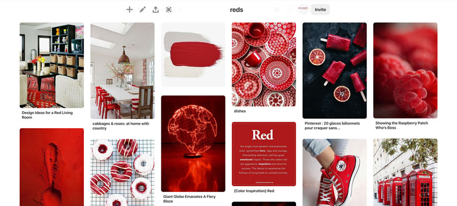 The Color Red Pinterest Board